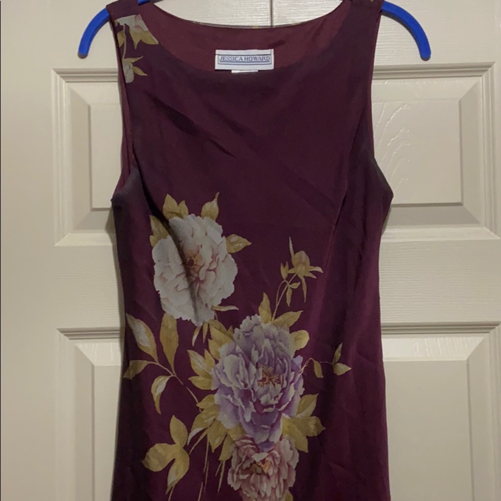 Sleeveless size 12 Wine color Long Dress